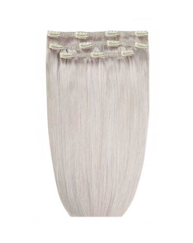 16" Deluxe Remy Instant Clip-In Hair Extensions - Silver