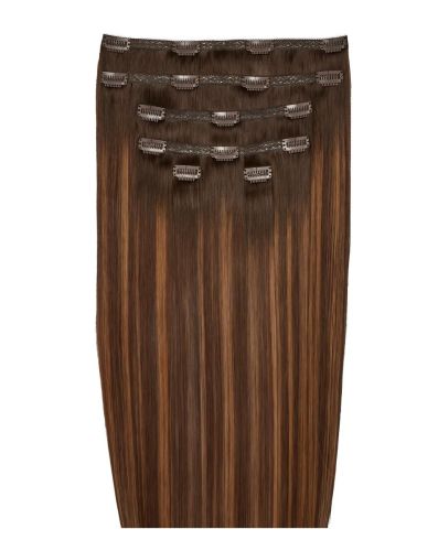 20" Double Hair Set Clip-In Extensions - Cinnamon Melt