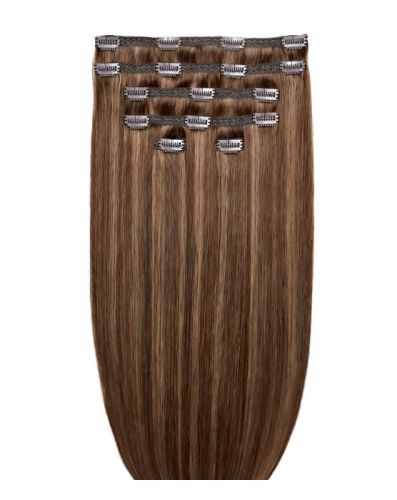20" Double Hair Set Clip-In Extensions - Honeycomb