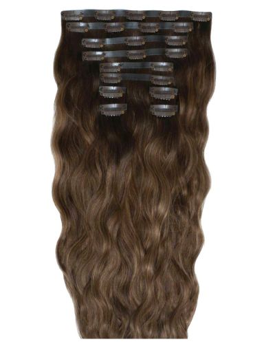 22" Beach Wave Double Hair Set Clip-In Extensions - Dubai
