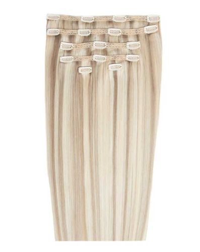 22" Double Hair Set Clip-In Extensions - Iced Blonde