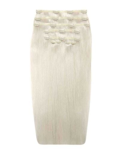 26" Double Hair Set Clip-In Extensions - Ivory