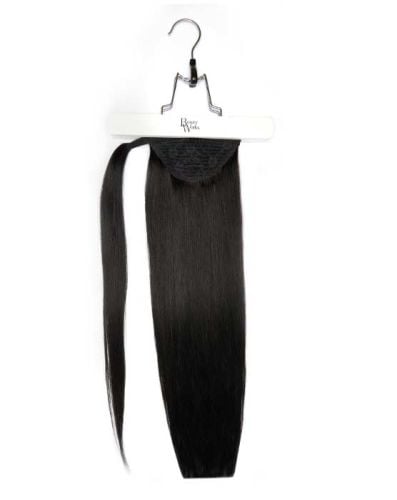 18" Super Sleek Clip-In Invisi® Ponytail - Jet Set Black