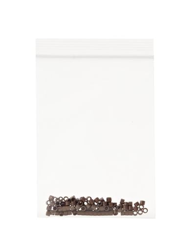Aluminium Micro Rings Light Brown 100 Pieces