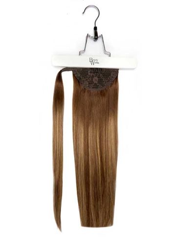 18" Super Sleek Clip-In Invisi® Ponytail - Mocha Melt