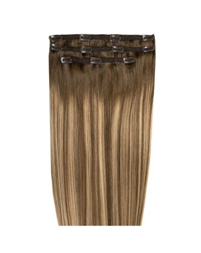 16" Deluxe Remy Instant Clip-In Hair Extensions - Mocha Melt