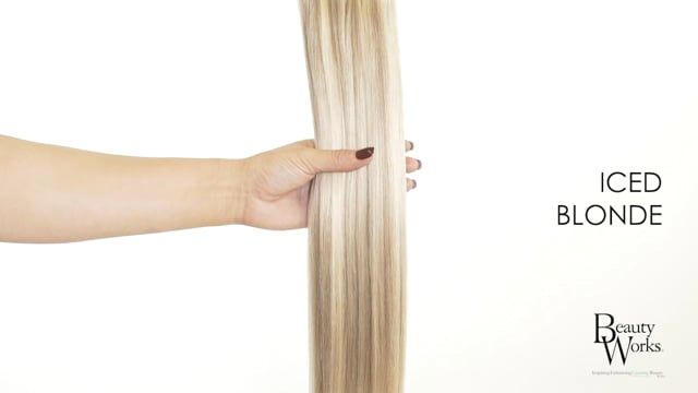 18 Inch Double Hair Set Iced Blonde Beauty Works 