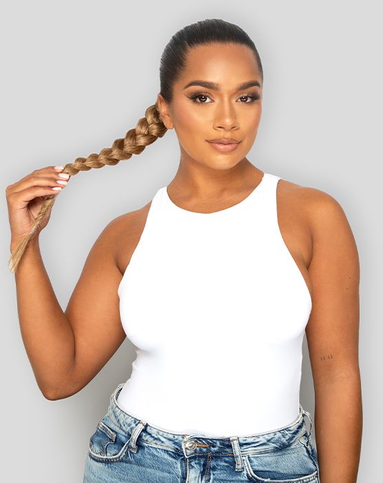 Clip in sale braid ponytail