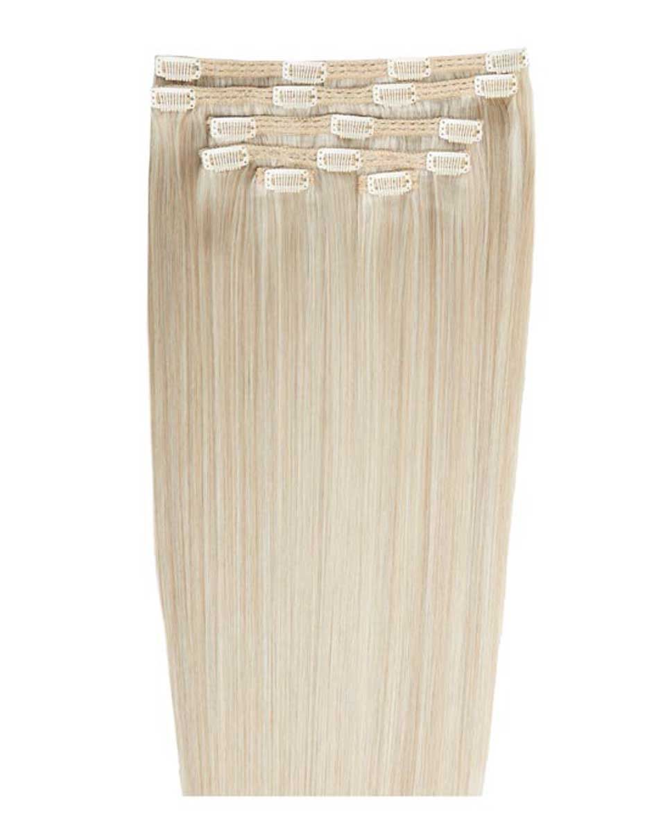 beauty works 18" Double Hair Set Clip-In Extensions - Barley Blonde