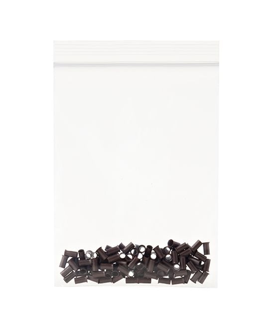 beauty works Copper Micro Rings Dark Brown 100 Pieces