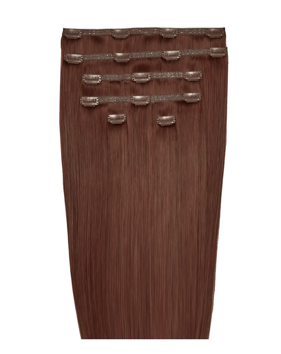 beauty works 18" Double Hair Set Clip-In Extensions - Crimson
