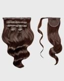 22" Half-Up Hair Set Clip-In Extensions - Amber thumbnail