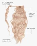 20" Clip-in Beach Wave Invisi® Ponytail - Ebony thumbnail