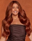 18" Double Hair Set Clip-In Extensions - Amber thumbnail