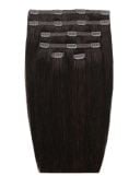 18" Double Hair Set Clip-In Extensions - Ebony thumbnail