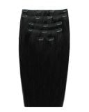 20" Double Hair Set Clip-In Extensions - Jet Set Black thumbnail