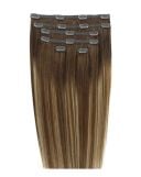 20" Double Hair Set Clip-In Extensions - Mocha Melt thumbnail
