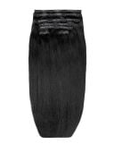 26" Double Hair Set Clip-In Extensions - Jet Set Black thumbnail