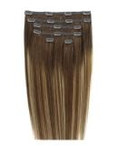 18" Double Hair Set Clip-In Extensions - Mocha Melt thumbnail