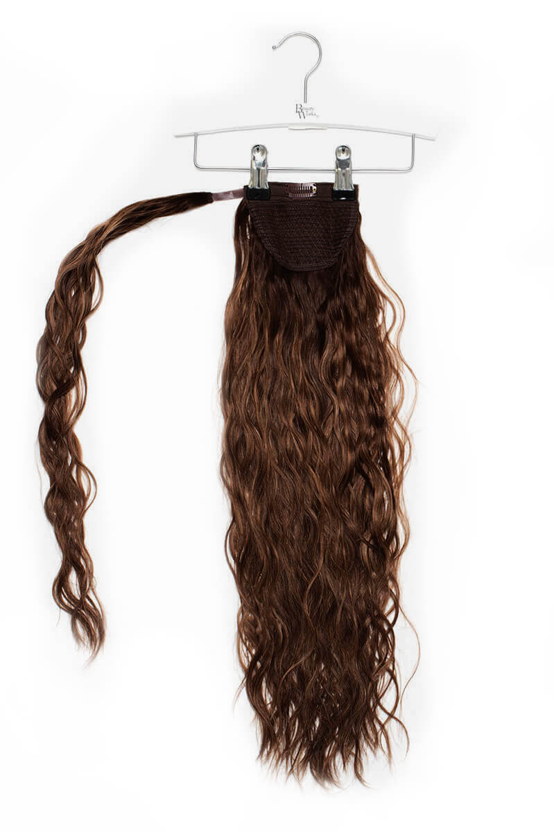 20 Clip-in Beach Wave Invisi® Ponytail - Hot Toffee