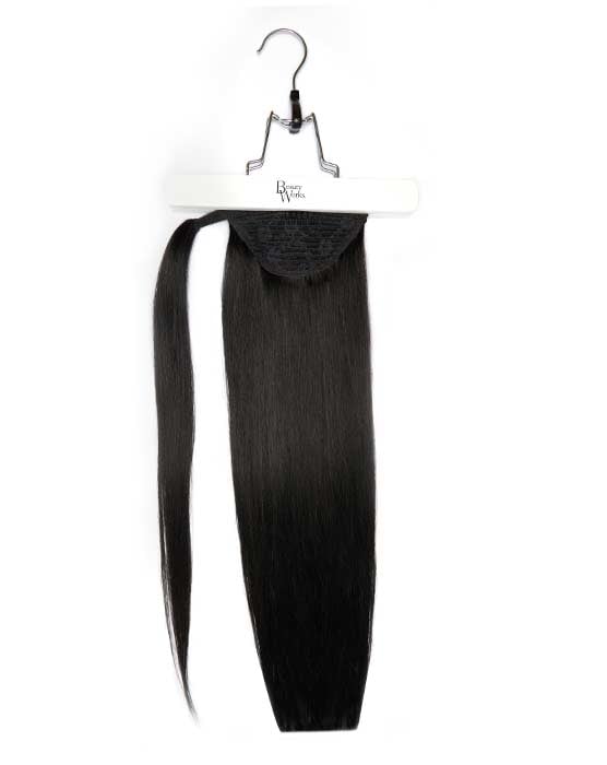 18 Super Sleek Clip-In Invisi® Ponytail - Jet Set Black"