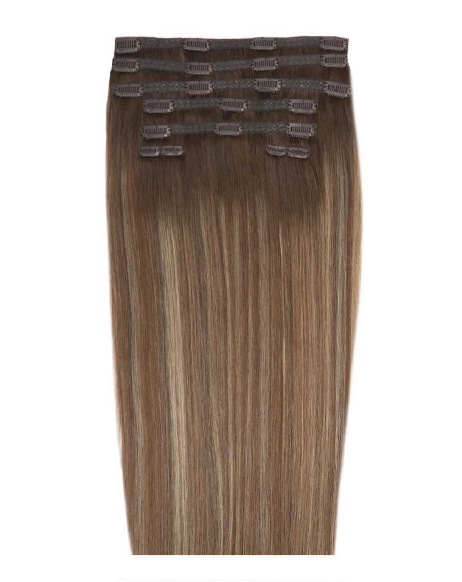 26 Double Hair Set Clip-In Extensions - Mocha Melt"