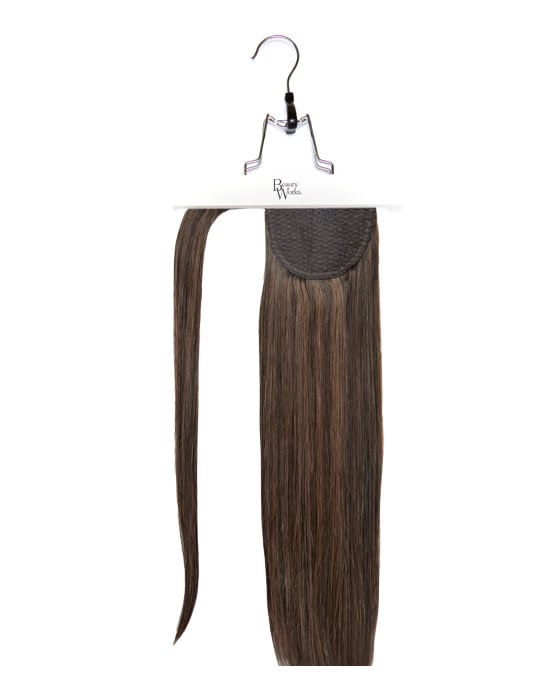 18 Super Sleek Clip-In Invisi® Ponytail - Espresso Brown "