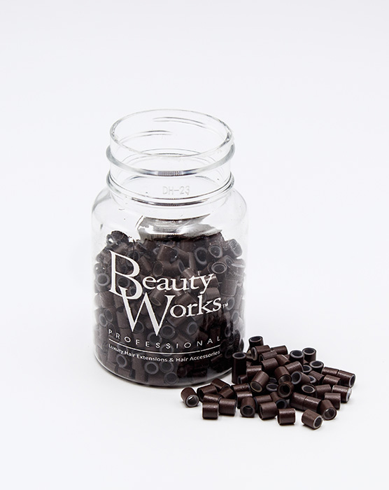 Silicone Lined Copper Micro Rings - 500 pack - Brown