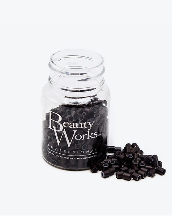 Silicone Lined Copper Micro Rings - 500 pack - Dark Brown