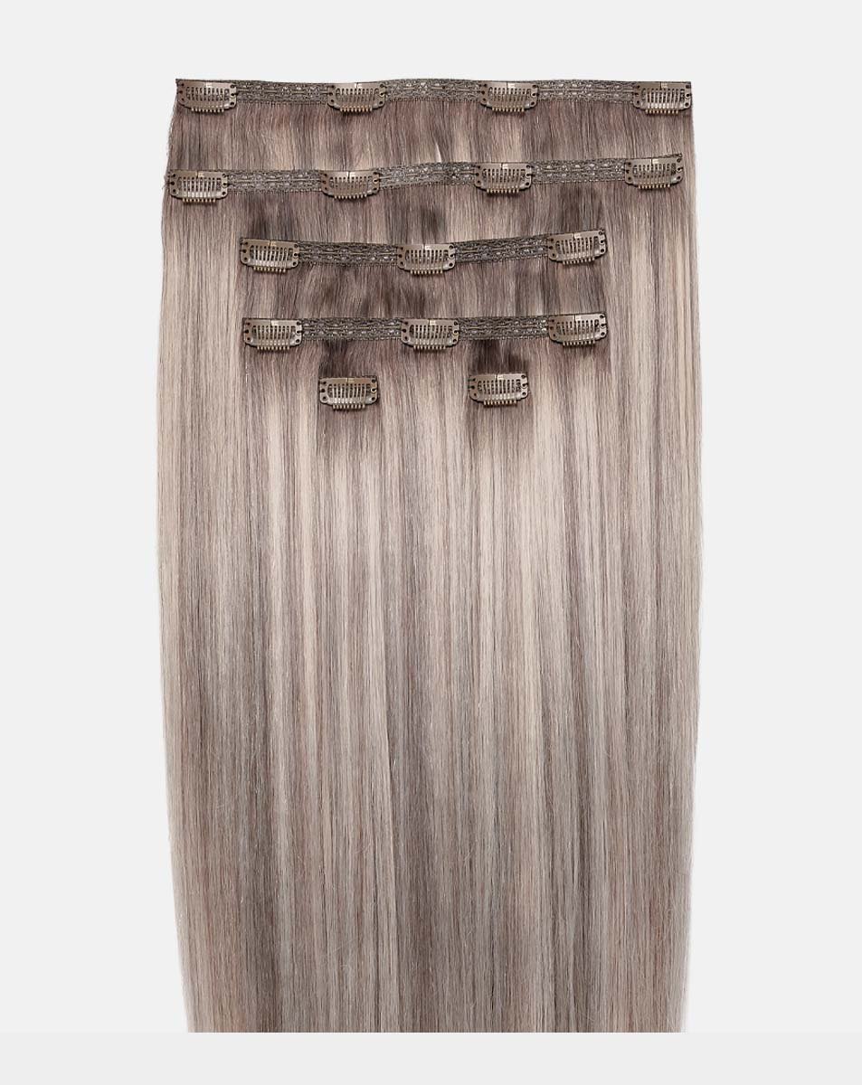 22" Double Hair Set Clip-In Extensions - Molly-Mae Swiss Blonde