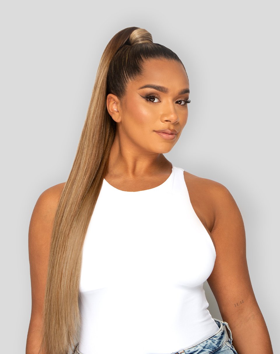 Sajiri ponytail clip hair extension easy to wear : : Beauty