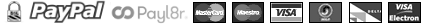 PayPal, Payl8r, Visa, Mastercard Payment Cards Accepted